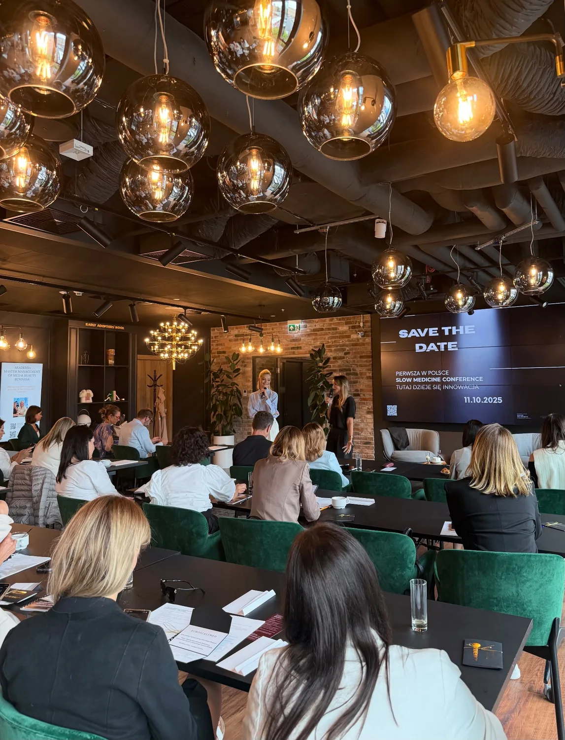 The founders announcing the Slow Medicine Conference during a session